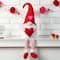 Glitzhome® 28.25" Fabric Valentine's Gnome Shelf Sitter with Dangling Legs